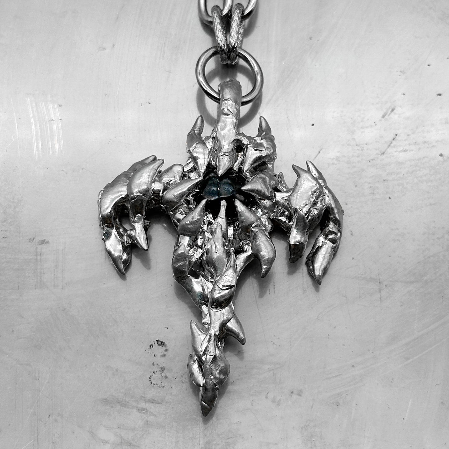 Soldered cross necklace