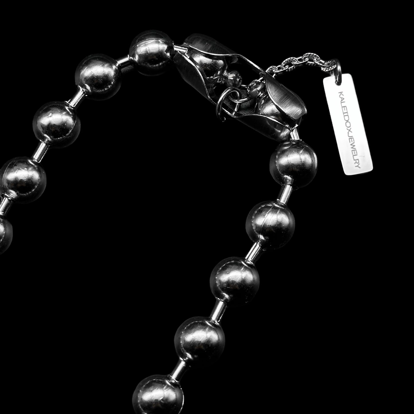 Soldered upside down cross thorns ball chain necklace