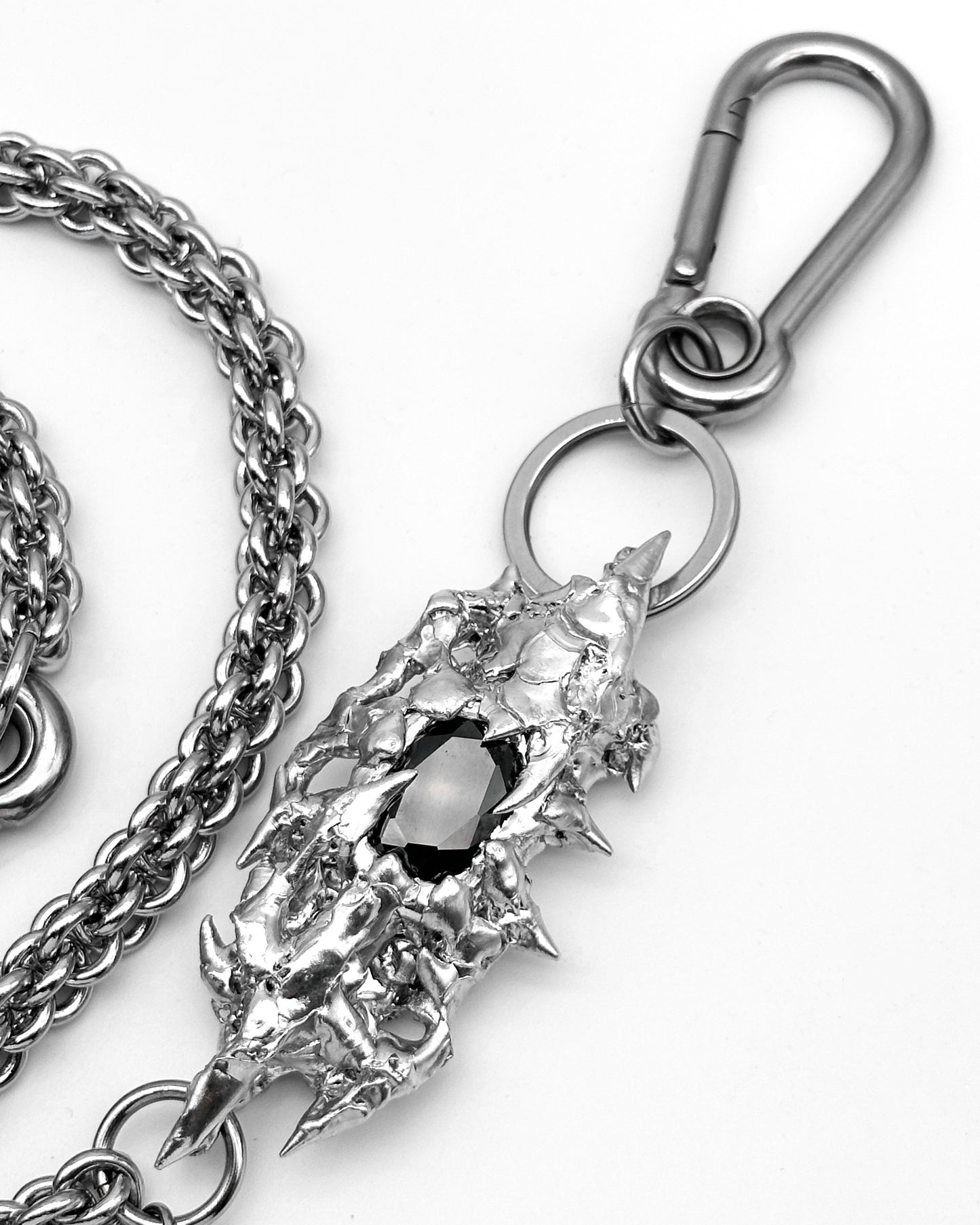 Soldered black gem trousers chain