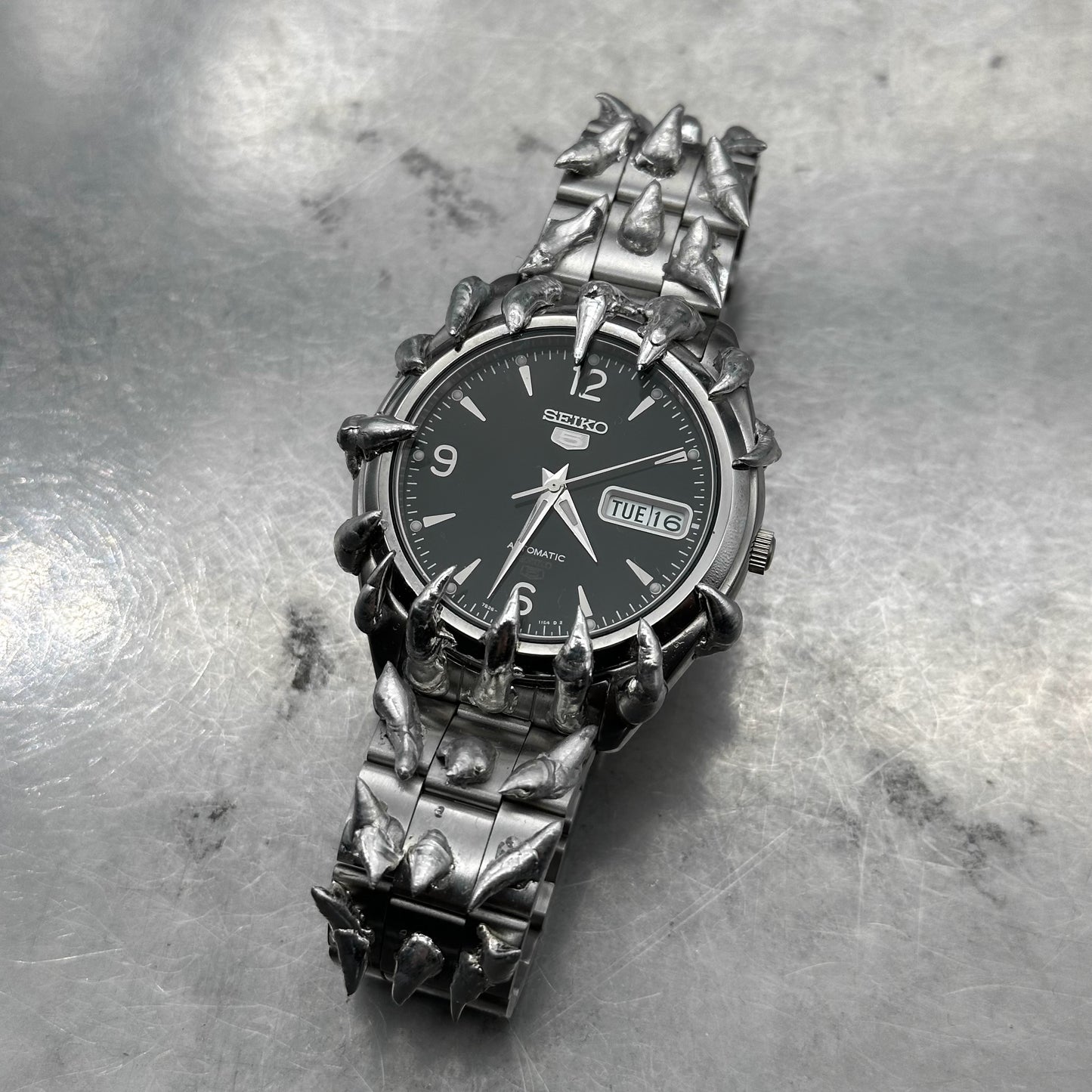 Soldered Seiko 5 automatic watch