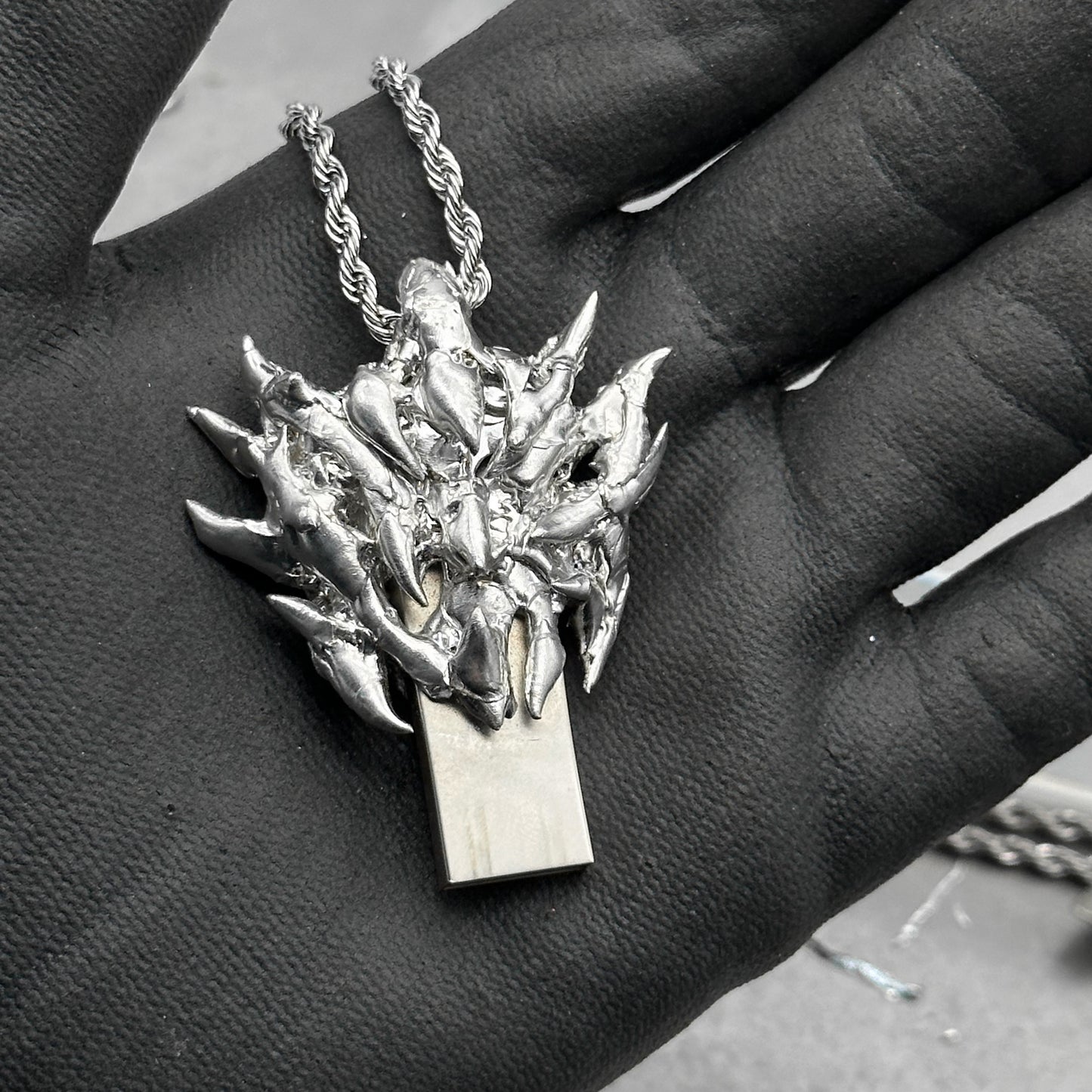 Soldered usb necklace