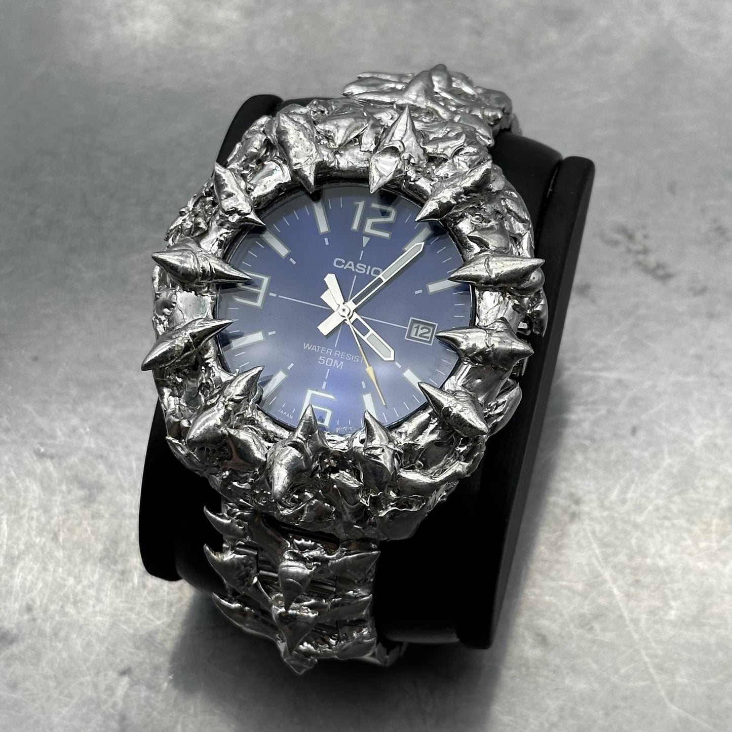 Soldered blue dial watch 44