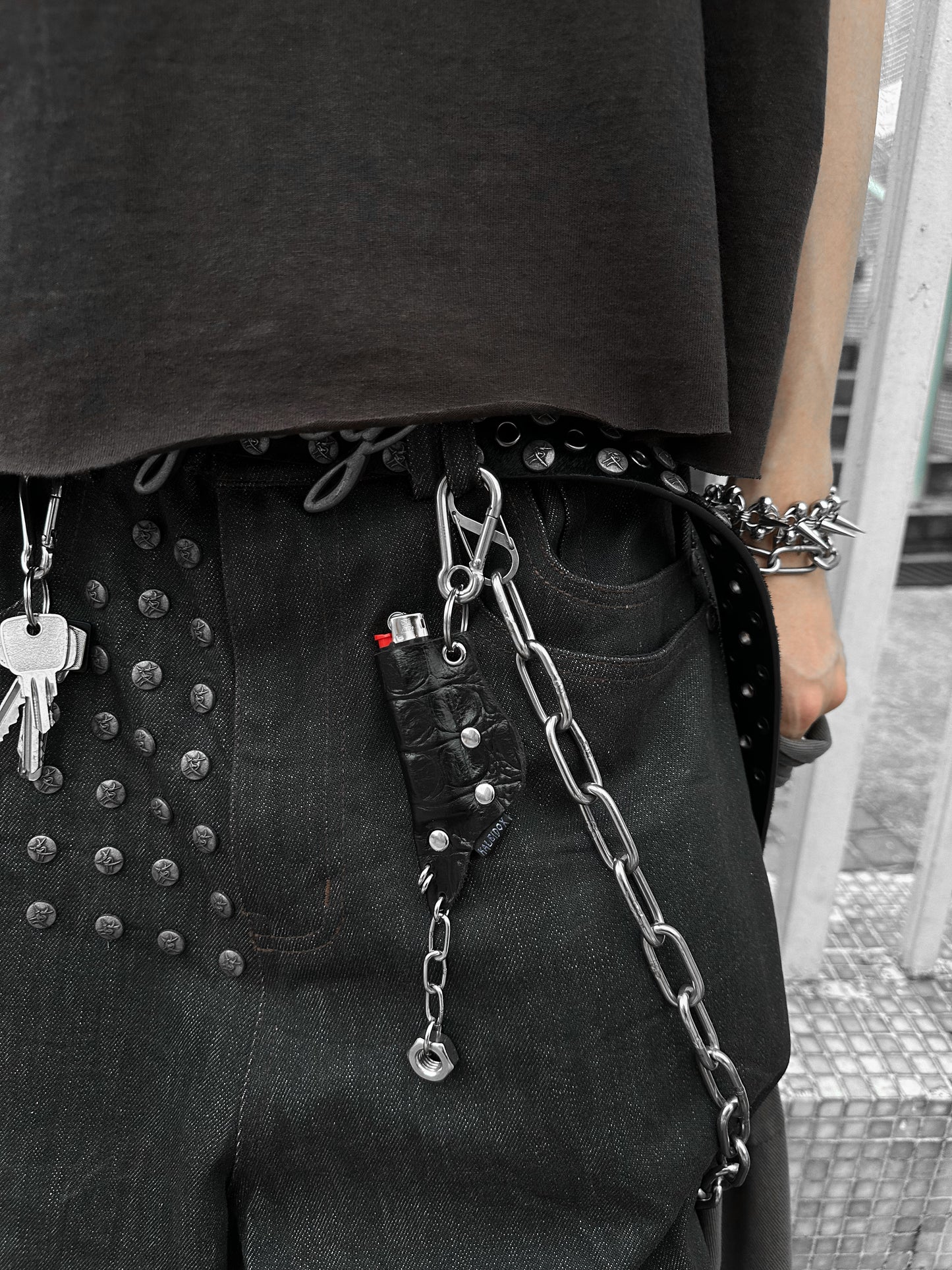 Lighter Case Leather Keychain