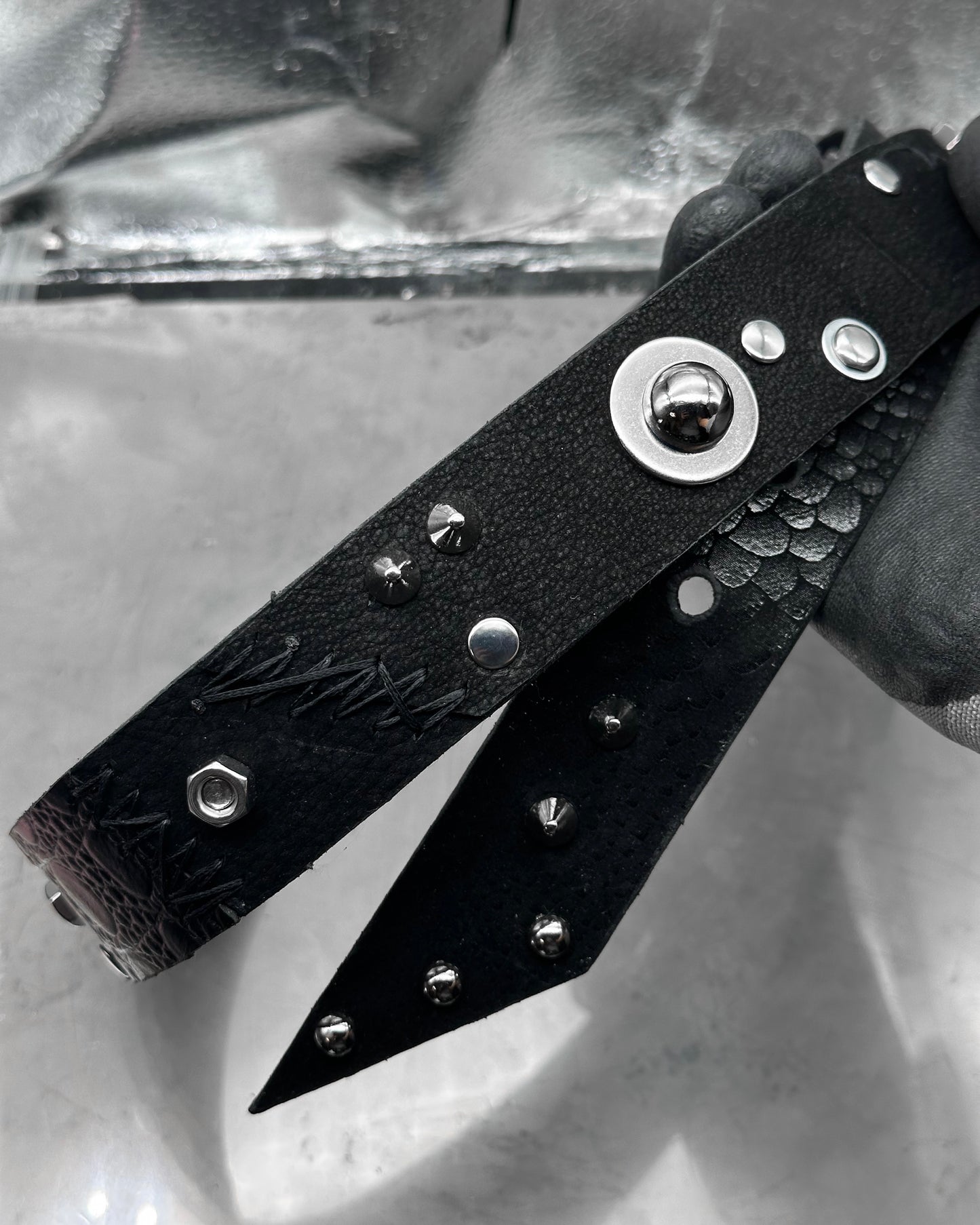 Hex Quad-Texture Patchwork Stitch Belt 01