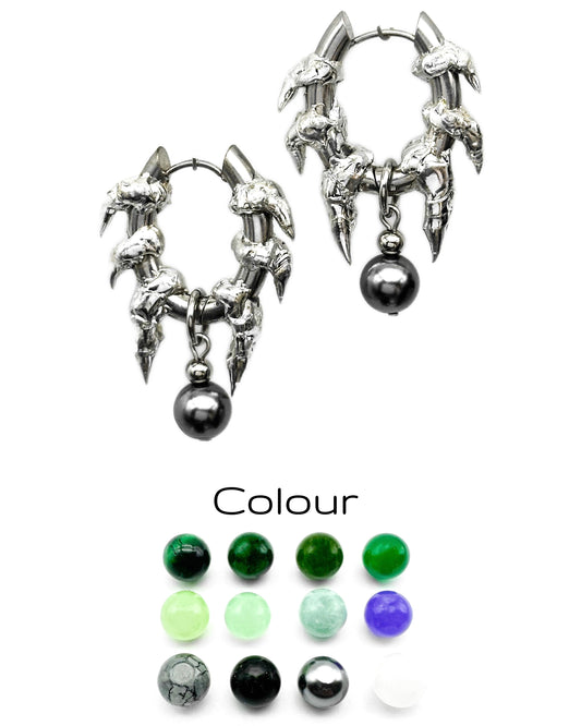 Soldered Spiky Custom Beads Earrings