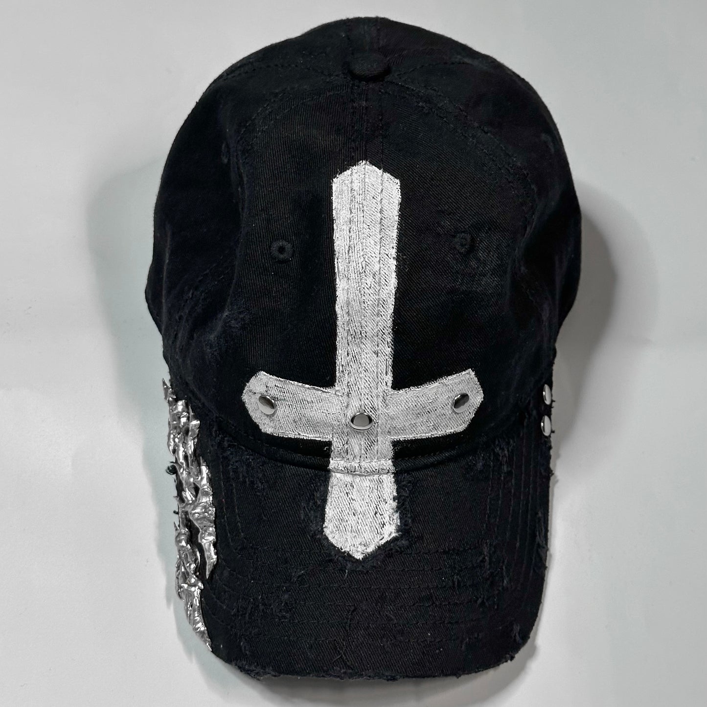 Upside Down Cross Soldered Thorns Cap 02
