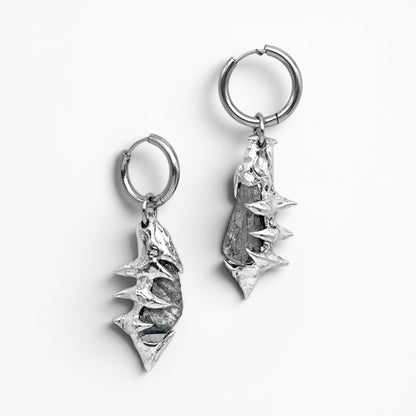Soldered Spikes Crystal Earrings