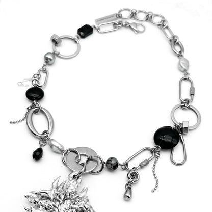 Soldered Pendant Metal Necklace