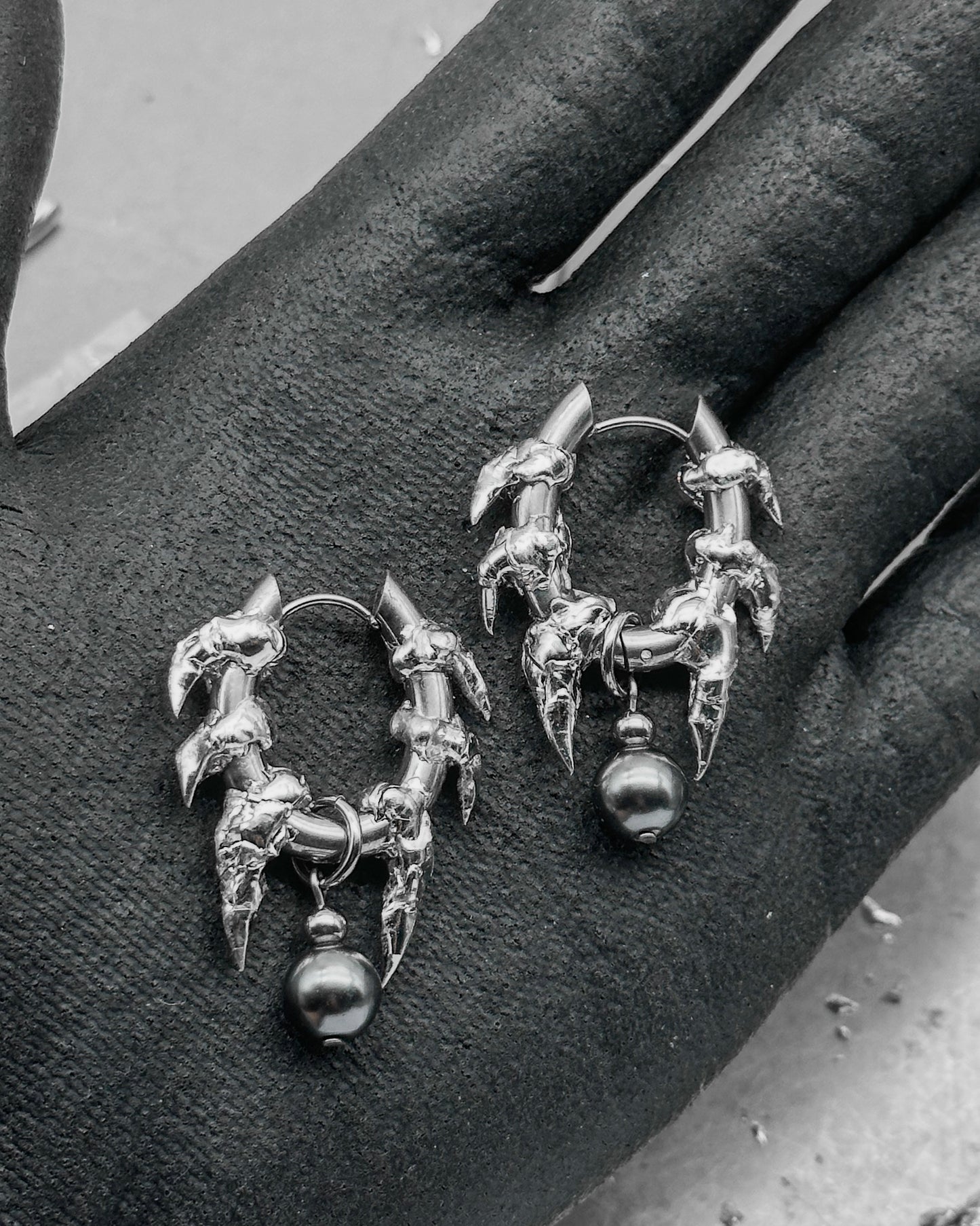 Soldered Spiky Custom Beads Earrings