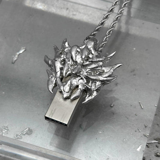 Soldered usb necklace