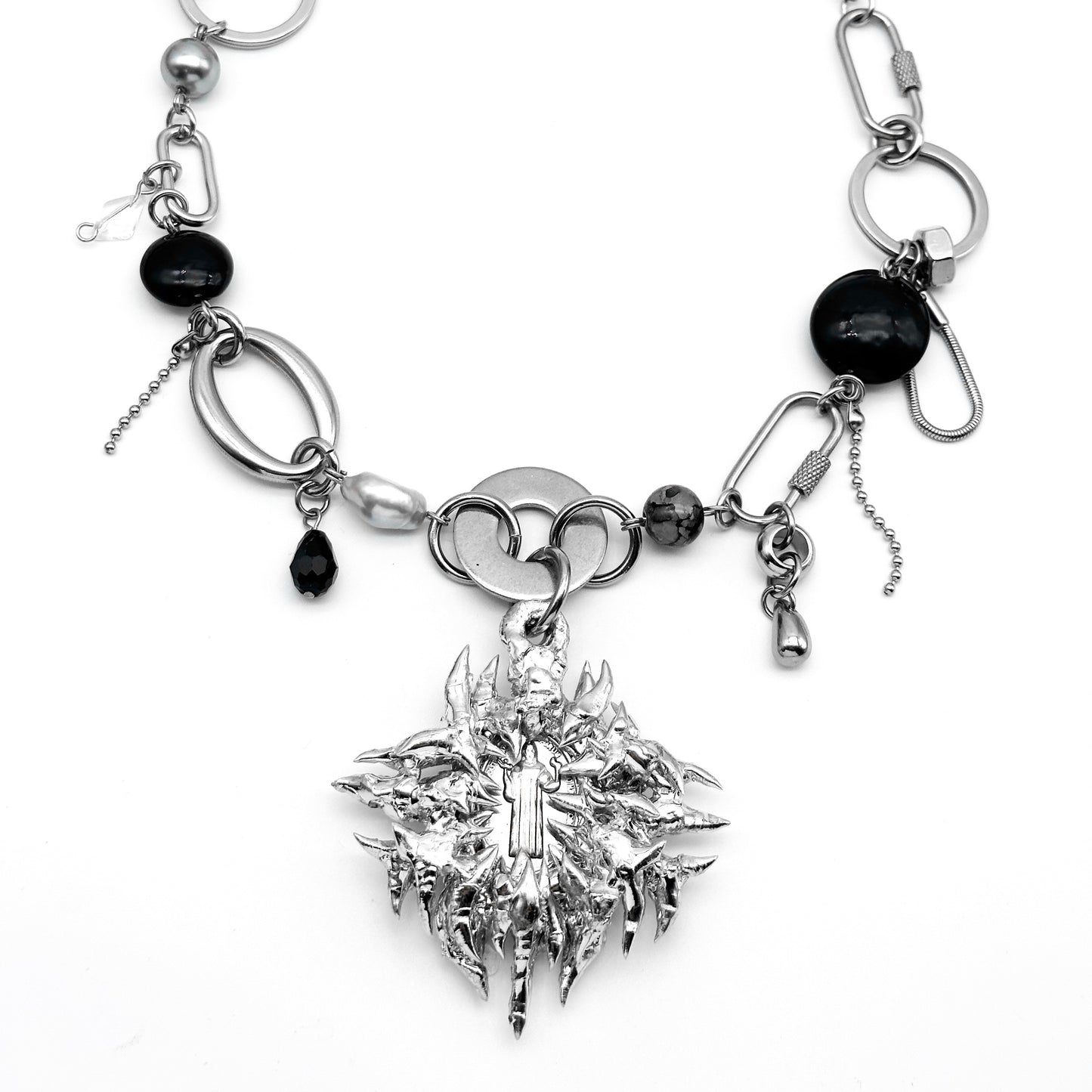 Soldered Pendant Metal Necklace