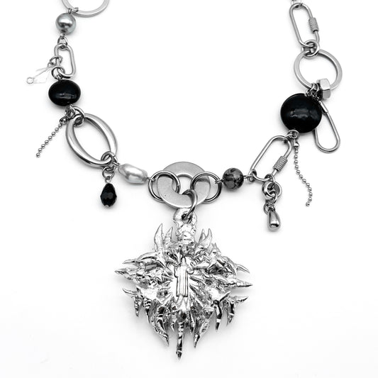 Soldered Pendant Metal Necklace