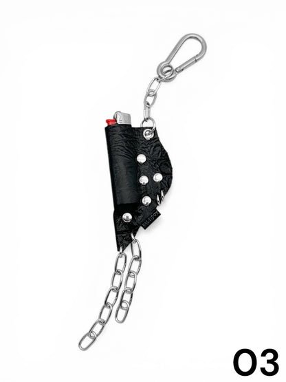 Lighter Case Leather Keychain