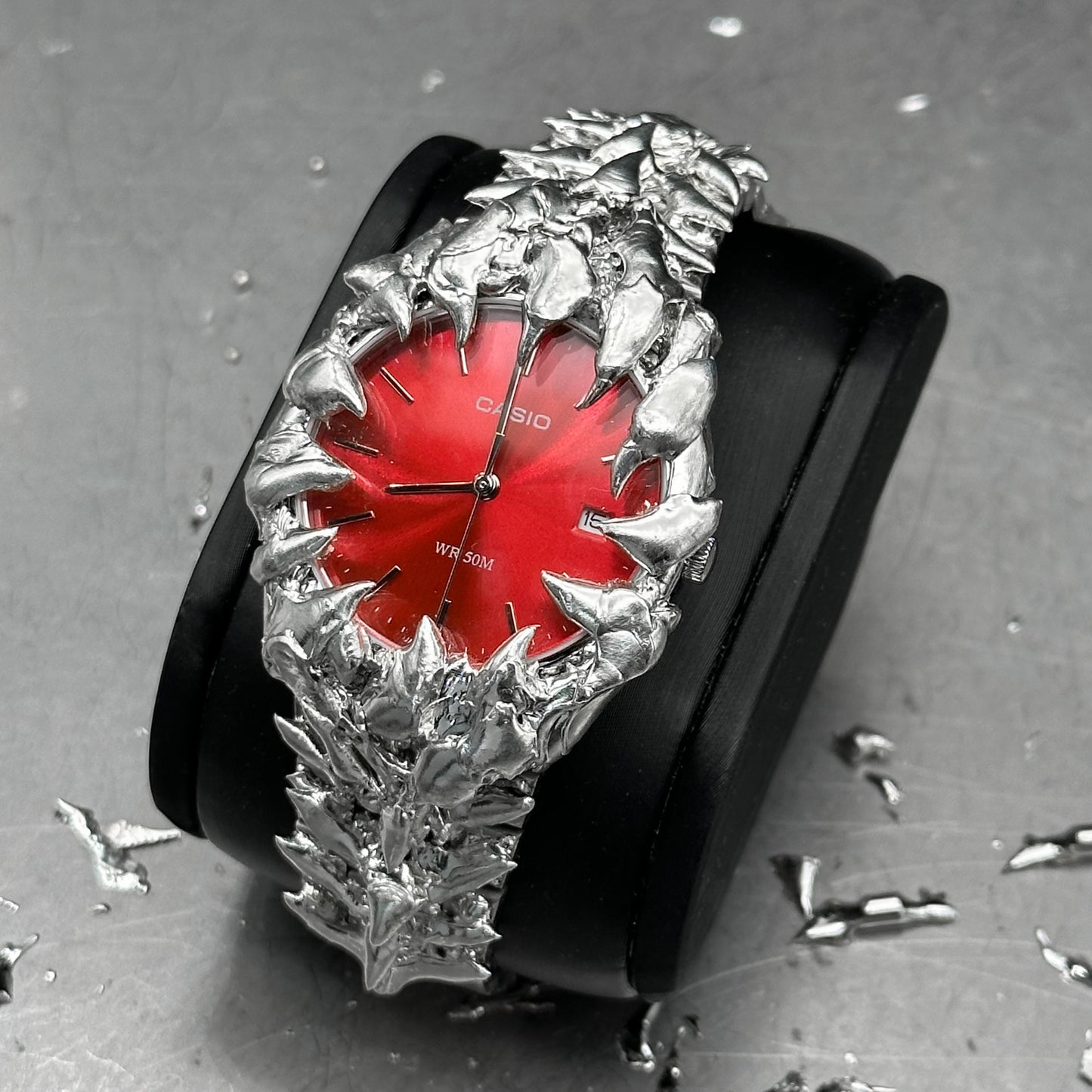 Soldered red dial watch 50