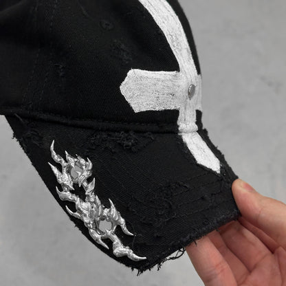 Upside Down Cross Soldered Thorns Cap