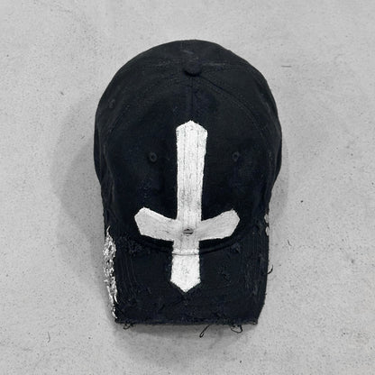 Upside Down Cross Soldered Thorns Cap