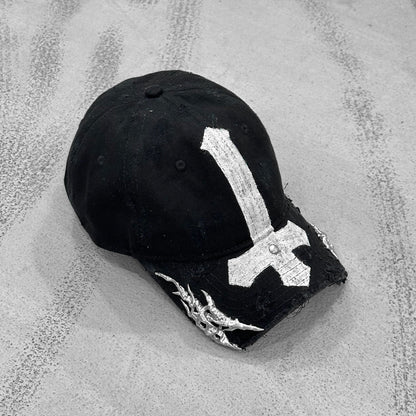 Upside Down Cross Soldered Thorns Cap 03