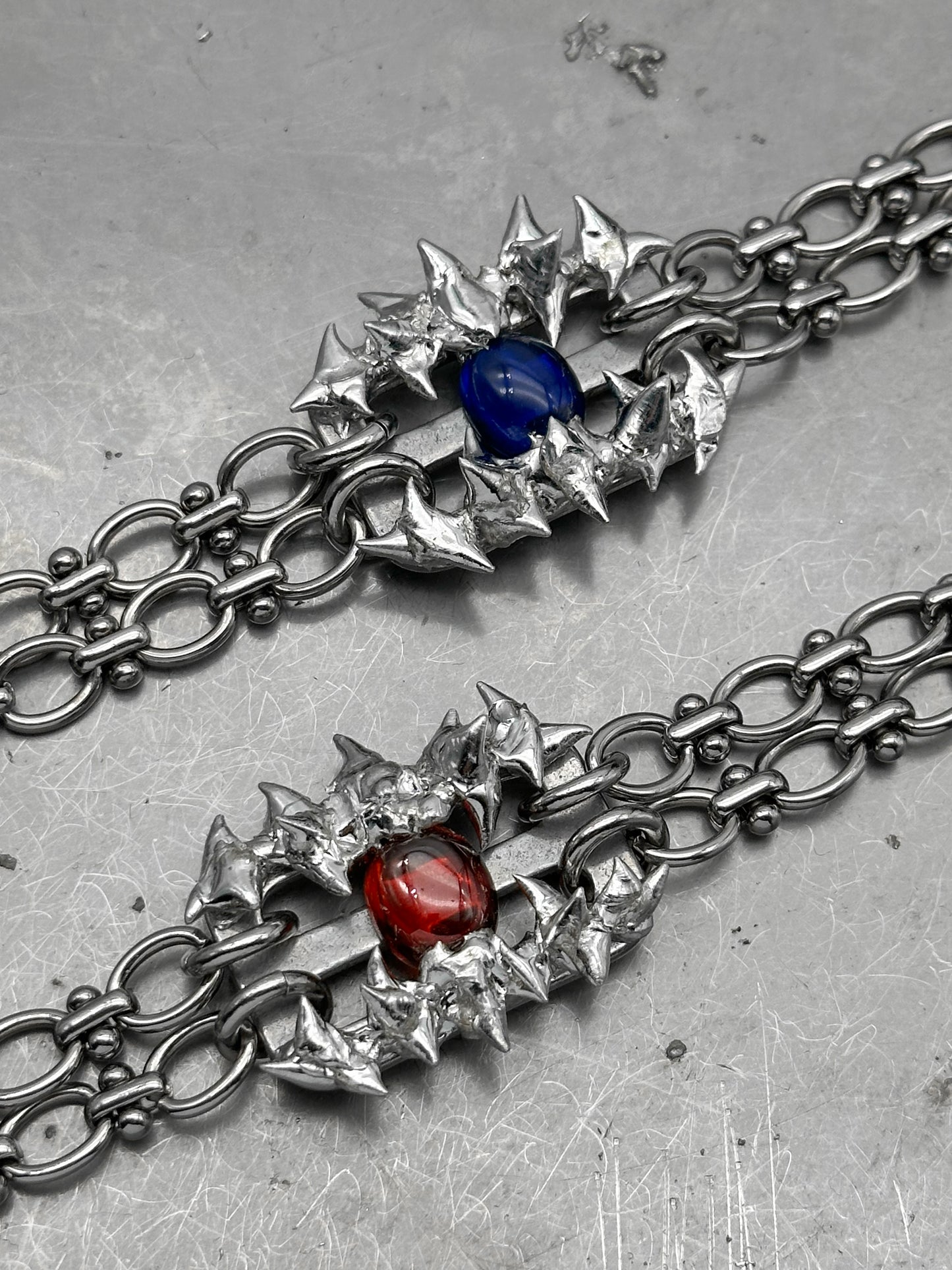 Soldered Gem Thorns Bracelet