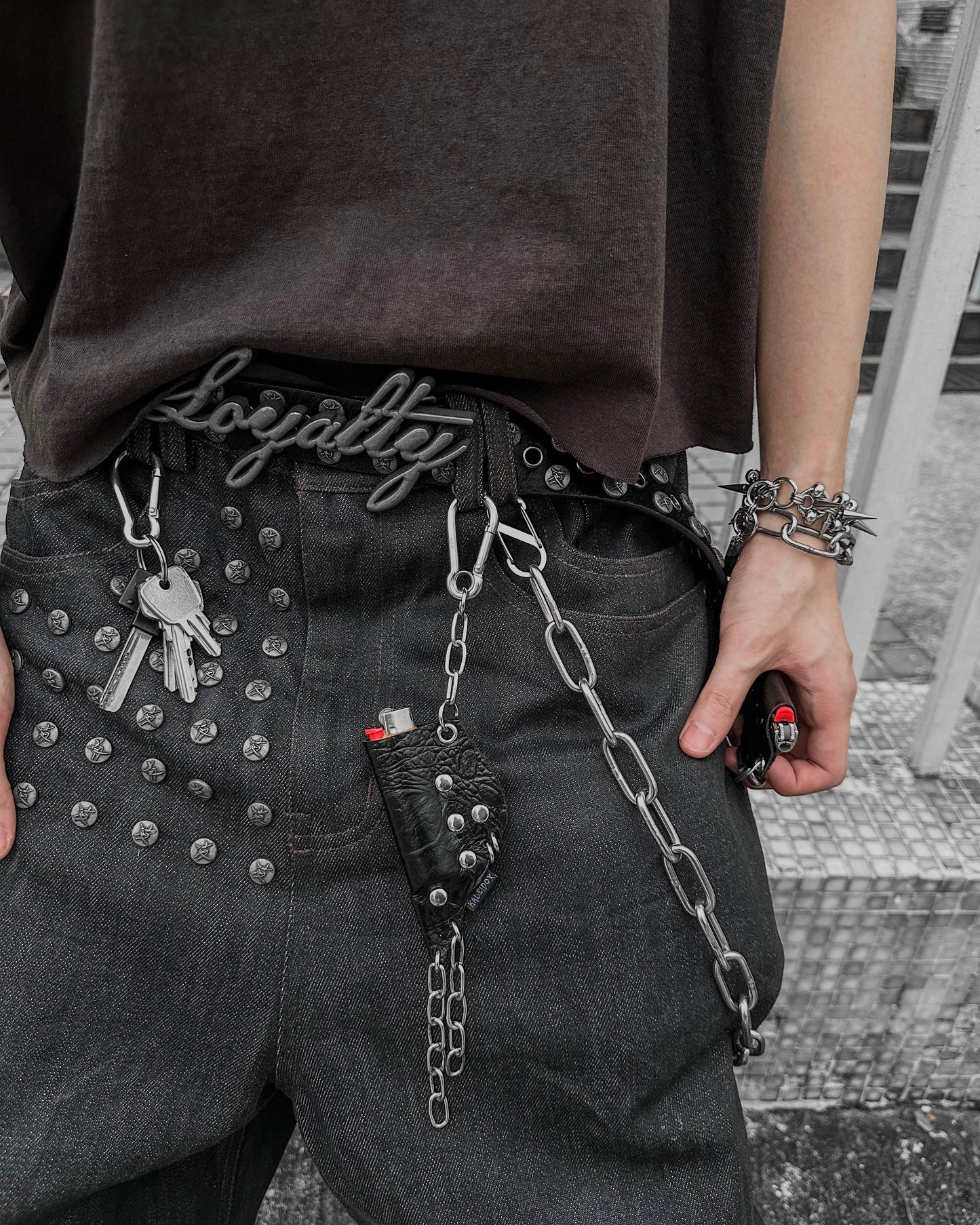 Lighter Case Leather Keychain