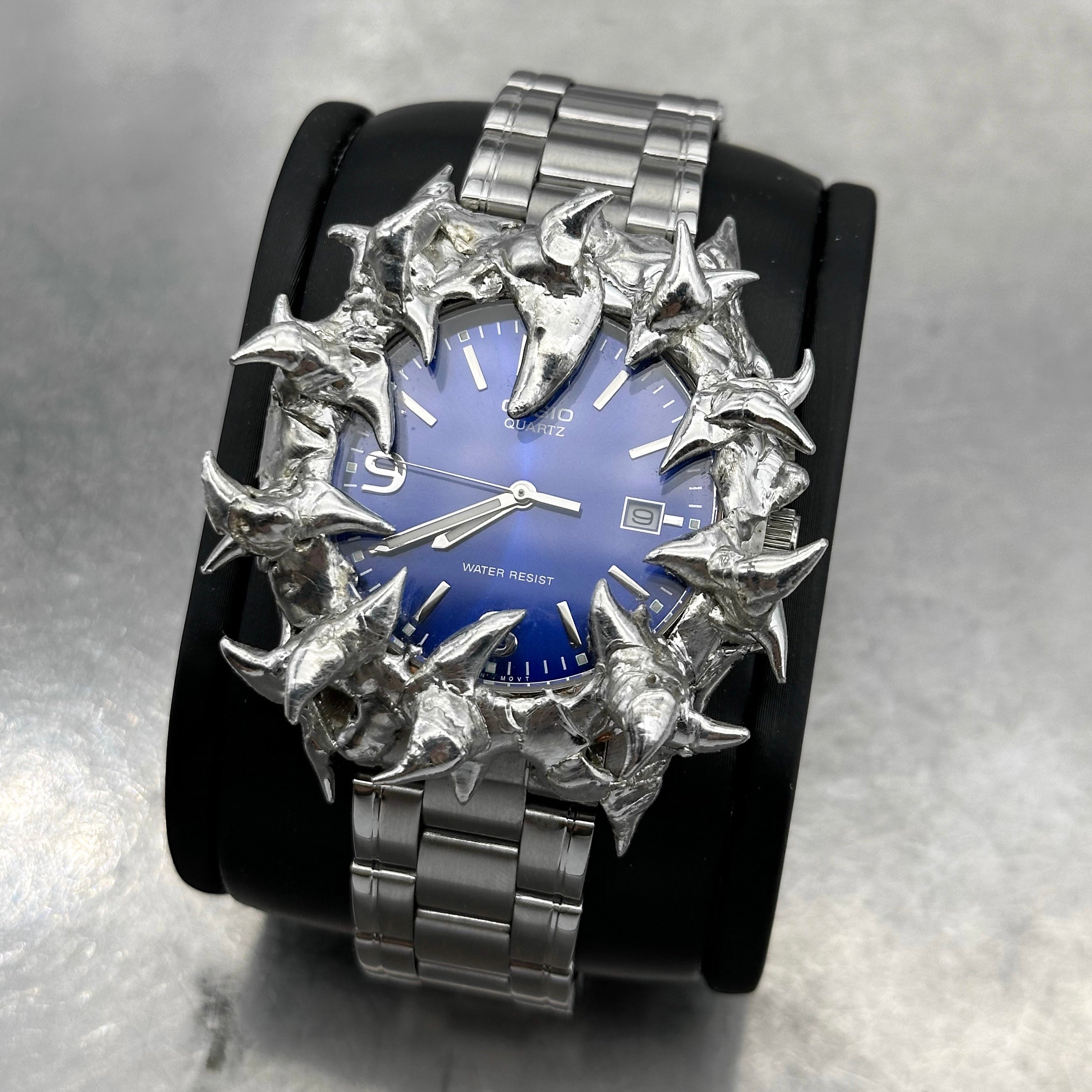 Soldered Blue Soldered blue dial watch 12 – KALEIDOXJEWELRY
