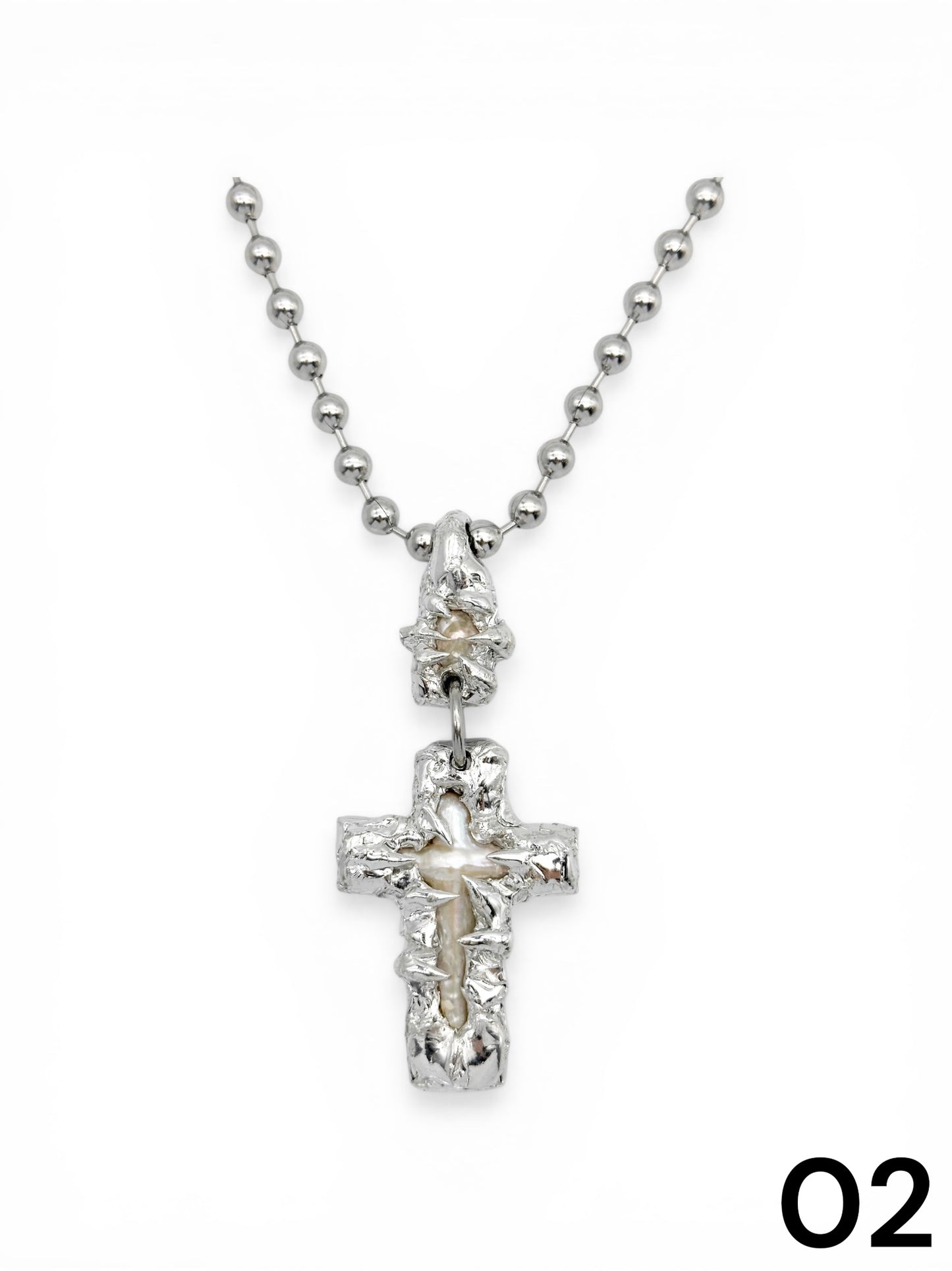 Soldered Pearl Pendant Necklace