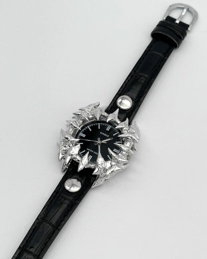 Soldered Thorns C Watch With Studded Strap