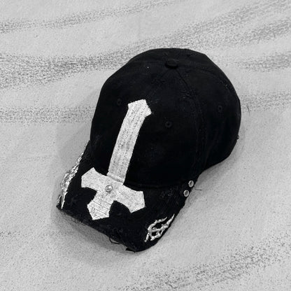 Upside Down Cross Soldered Thorns Cap 03