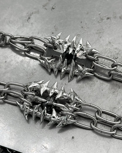 Soldered Thorns Black Gem Bracelets