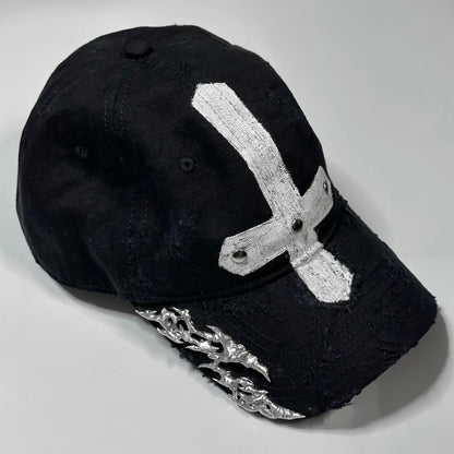 Upside Down Cross Soldered Thorns Cap 02