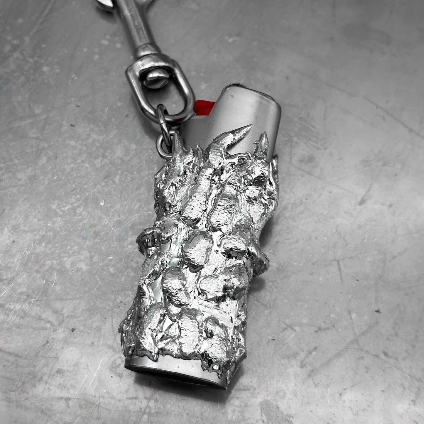 Soldered Red Gem Lighter Case
