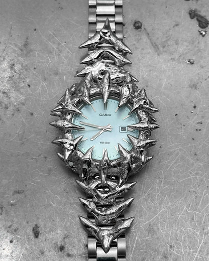 Soldered Blue Pearl Dial Watch 68