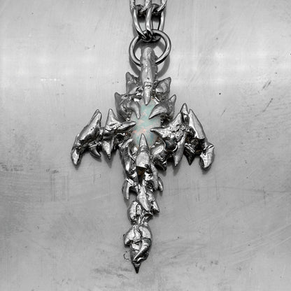 Soldered cross necklace