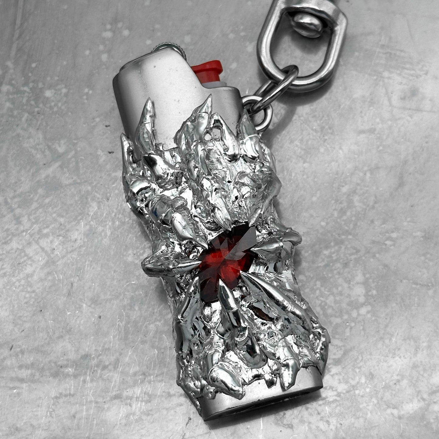 Soldered Red Gem Lighter Case