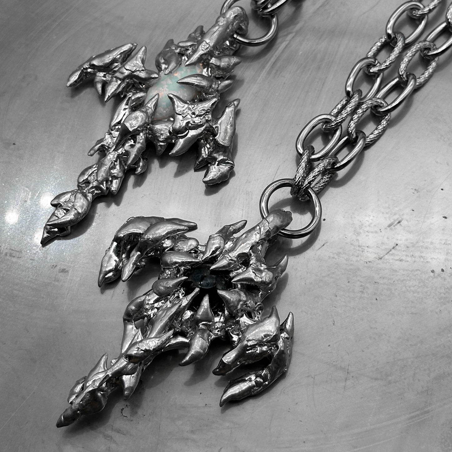 Soldered cross necklace