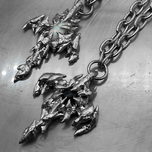 Soldered cross necklace