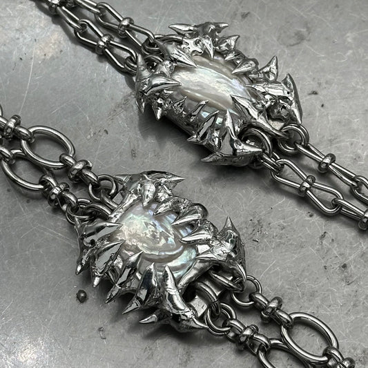 Soldered Pearl Thorns Bracelet