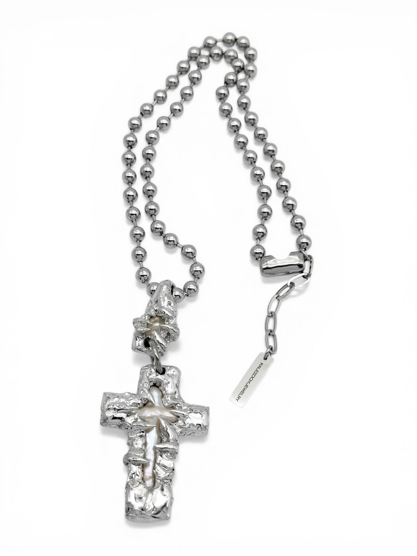 Soldered Pearl Pendant Necklace