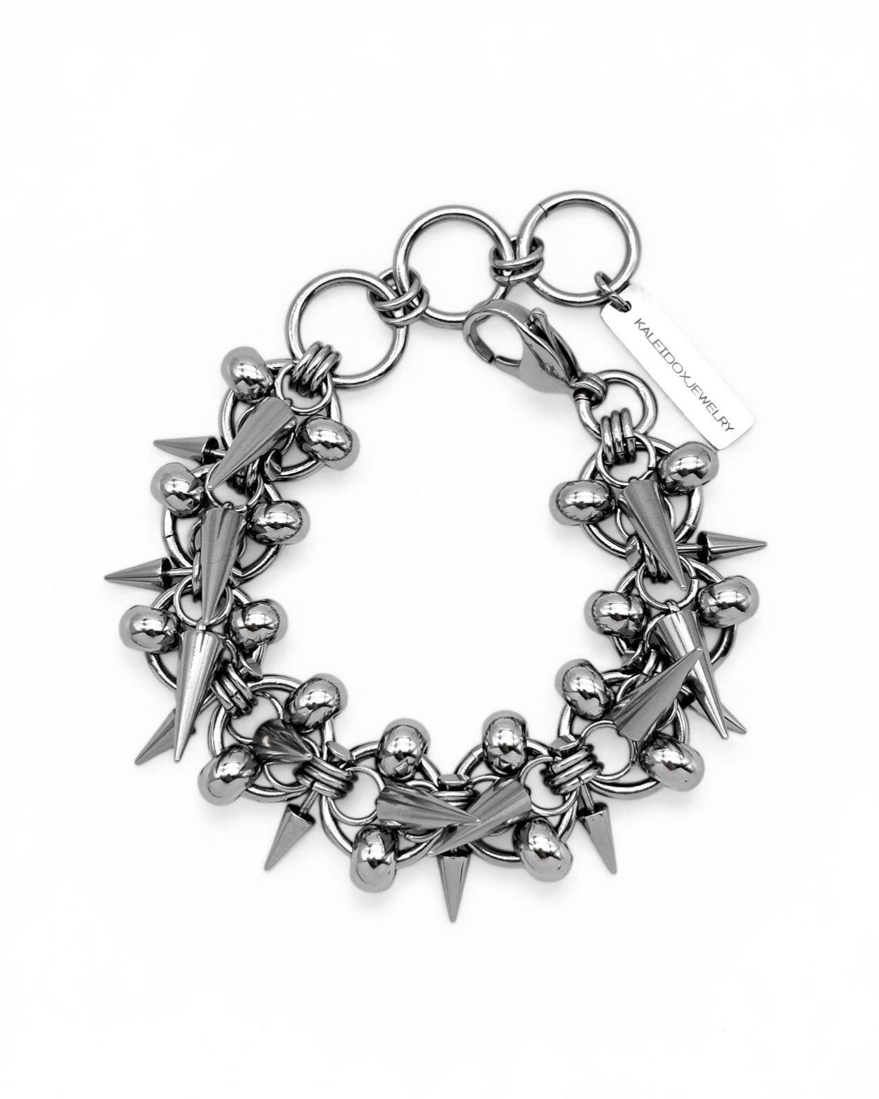 Spiked Piercing Chainmail Bracelet (Long Spikes ver)