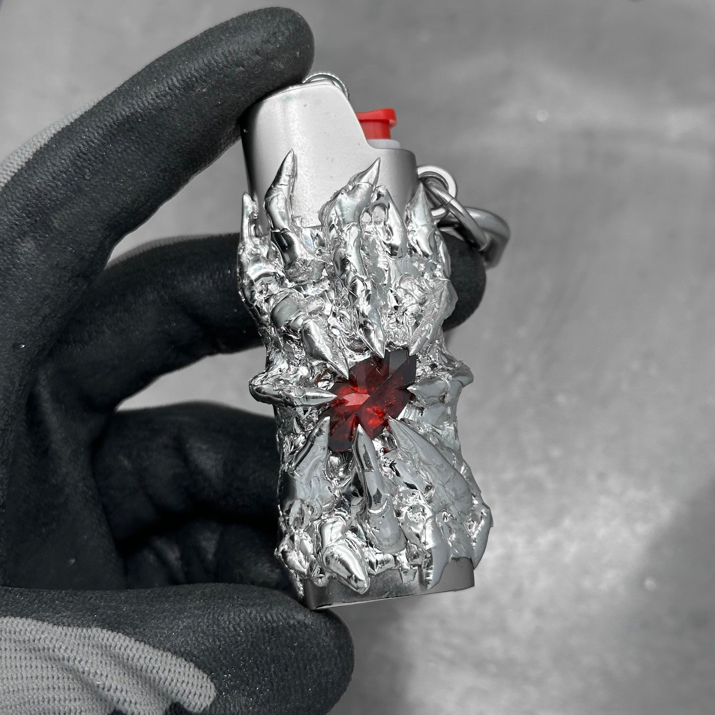 Soldered Red Gem Lighter Case