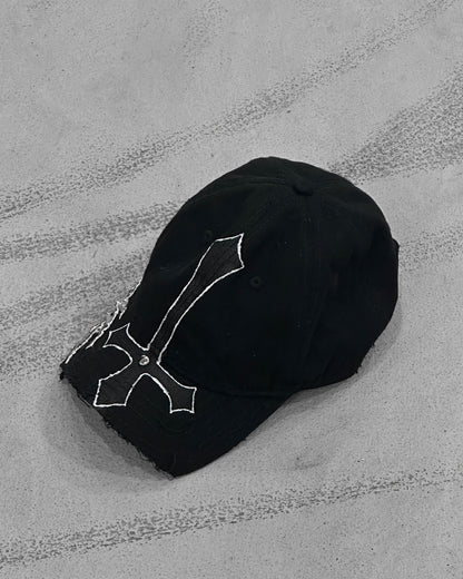Outline Cross Soldered Thorns Cap 02
