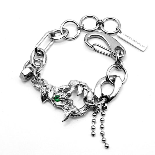 Soldered & gemstone bracelet